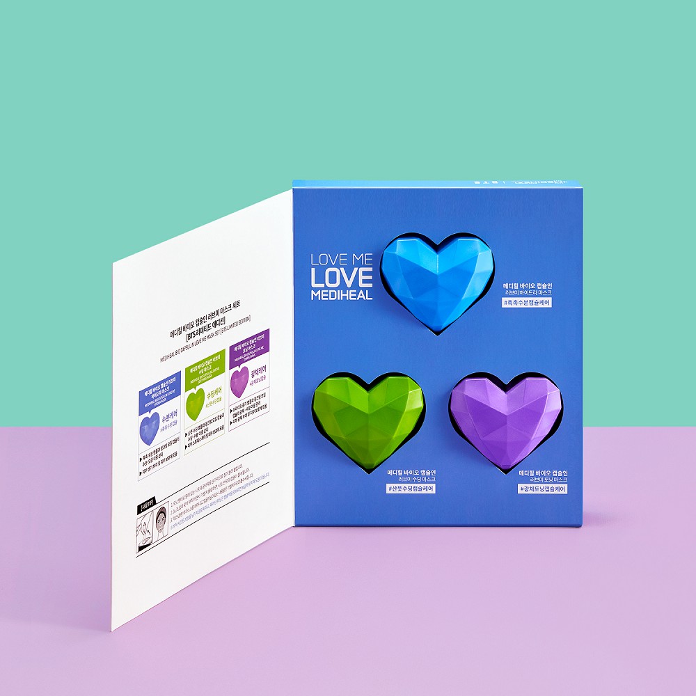 Set 3 mặt nạ Mediheal BTS Bio Capsulin Love Me Mask Set 1st Edition (3 sheets)