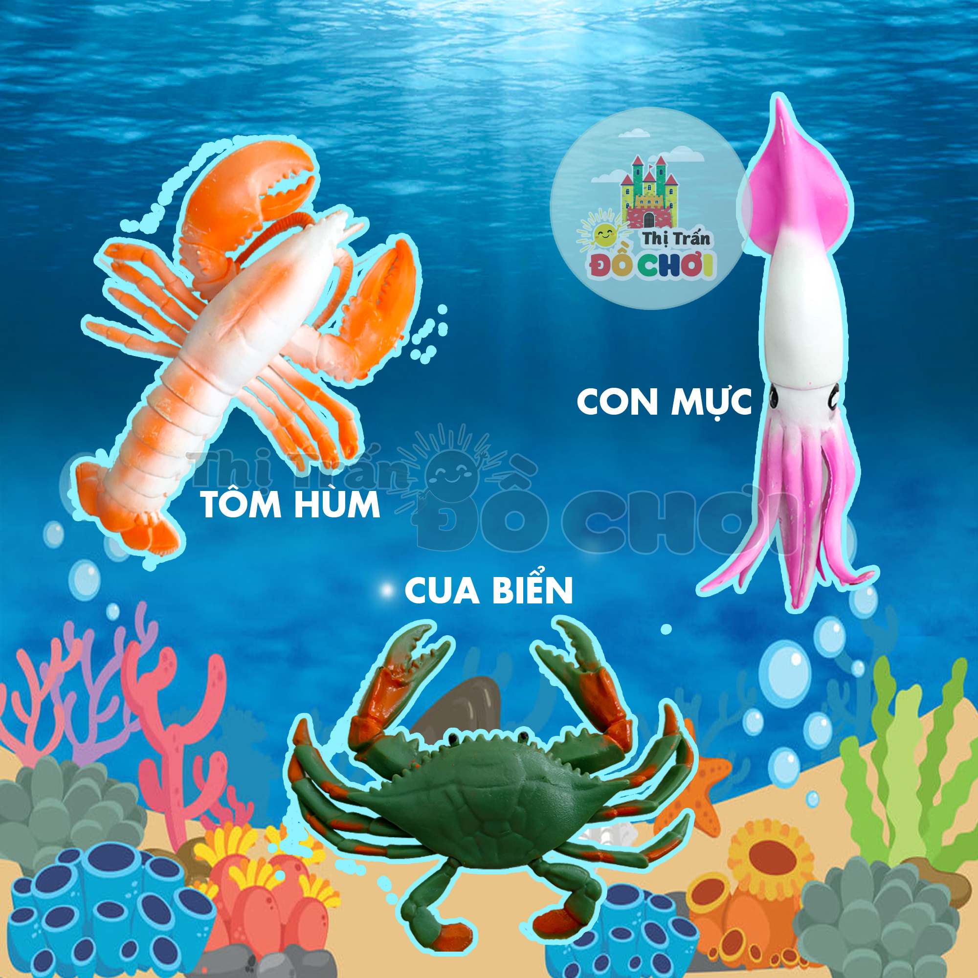 Đồ chơi mô hình động vật biển nhựa dẻo hàng Việt Nam cho bé HT-7506