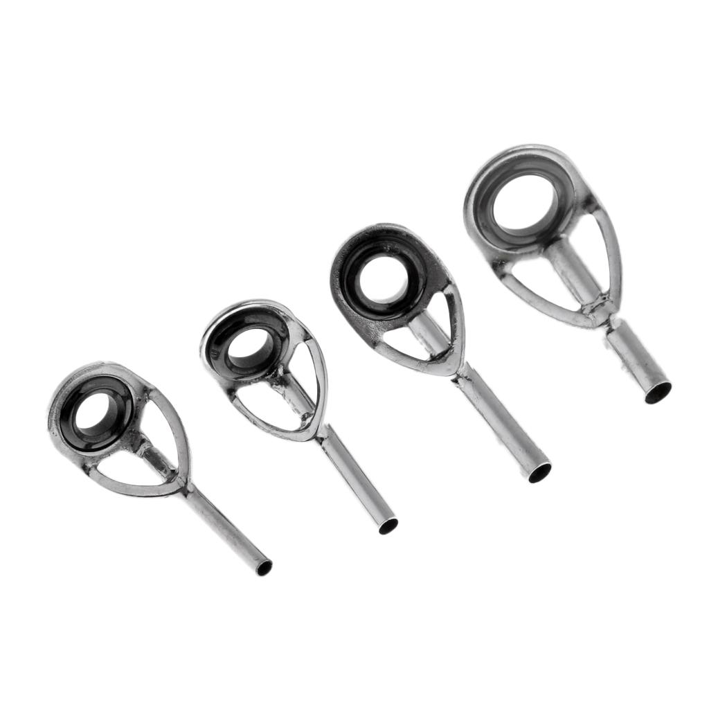 25pcs Fishing Rod Guides Eye Rings Rod Top Ring DIY Tip Repair Kit 1.0-10mm