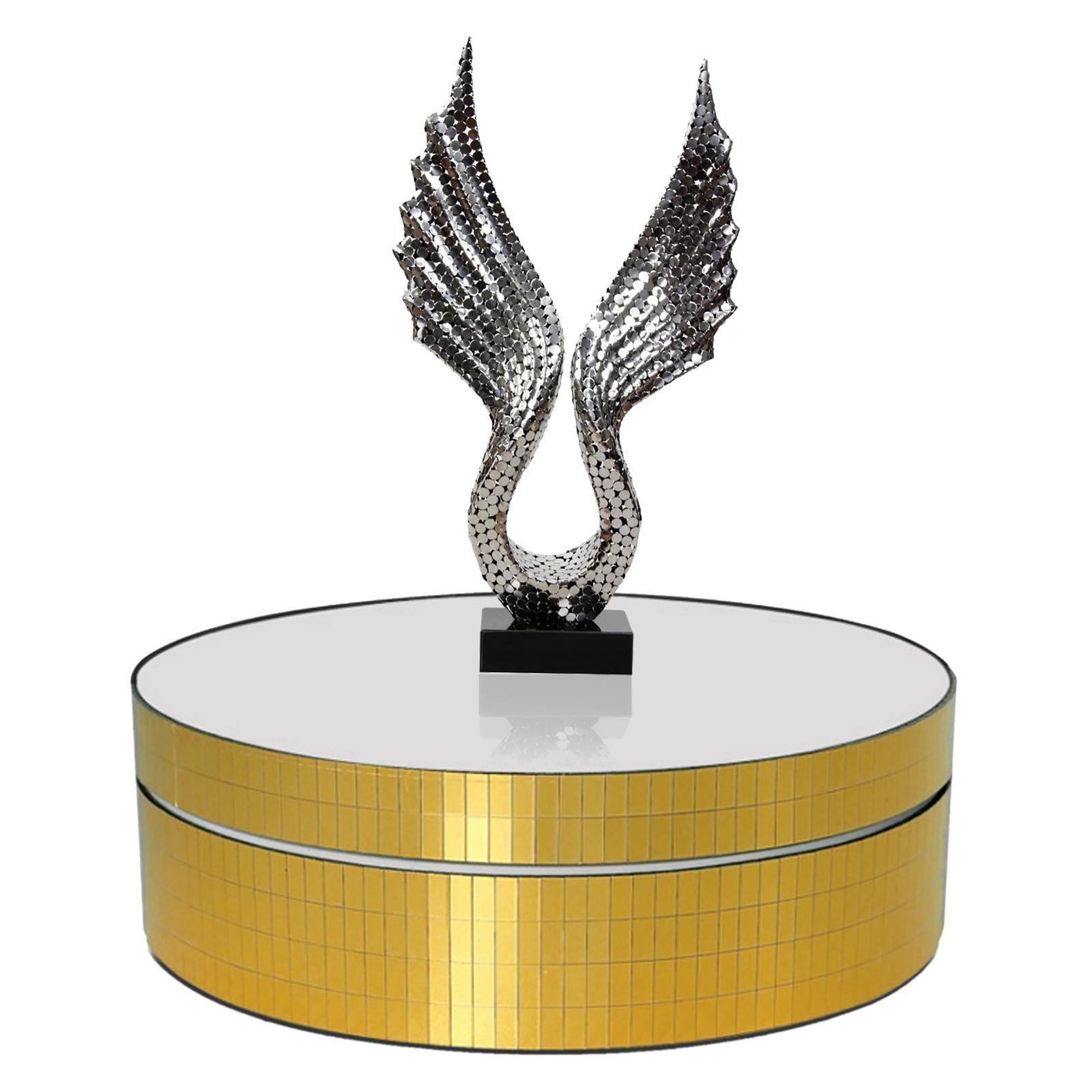 USB Powered Electric Rotating Display Stand Mirrors Turntable Jewelry ;