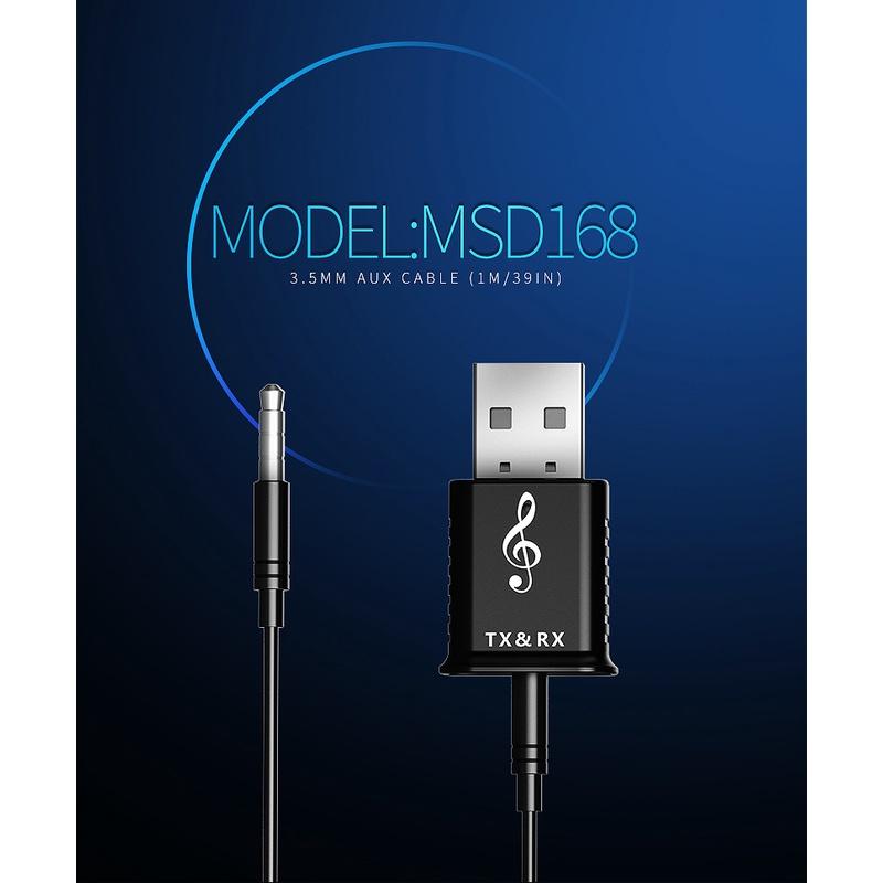 Thiết Bị Truyền Nhận Tín Hiệu Bluetooth 5.0 2 Trong 1 Giắc Cắm 3.5mm Aux Không Dây Bt5.0 Cho Tai Nghe Không Dây Và Tv Mp3