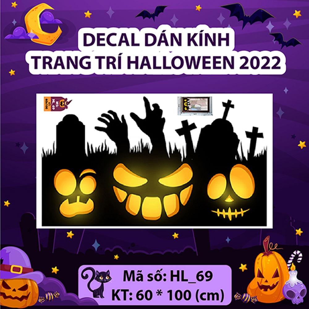 DECAL TRANG TRÍ HALLOWEEN 2022 COMBO PHÙ THỦY BAY LƯỢN