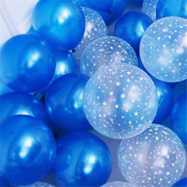 Bộ bong bóng cao su màu xanh đỏ qka09