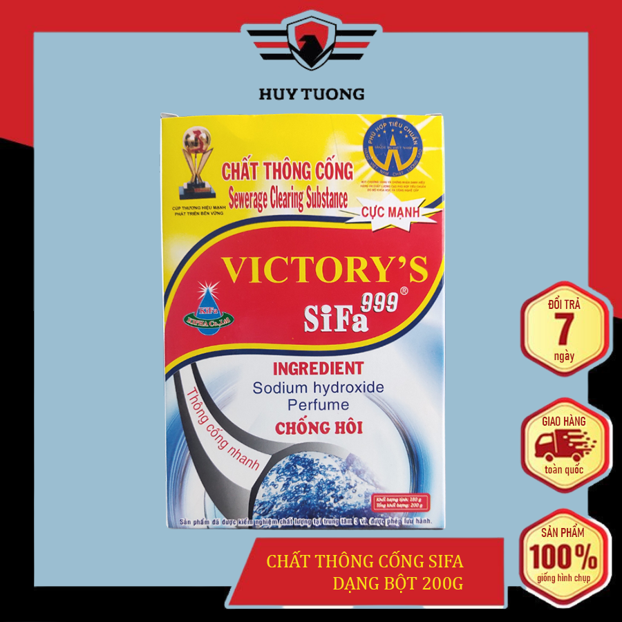 BỘ 2 hộp thông tắc cống sifa 200g cực mạnh , xử lí chông hôi trong 5 phút