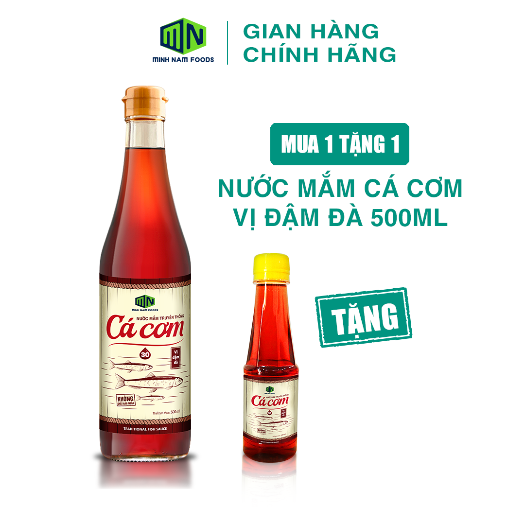 Nước Mắm truyền thống Phú Quốc Cá Cơm 30 Độ Đạm 500ML - Minh Nam Foods