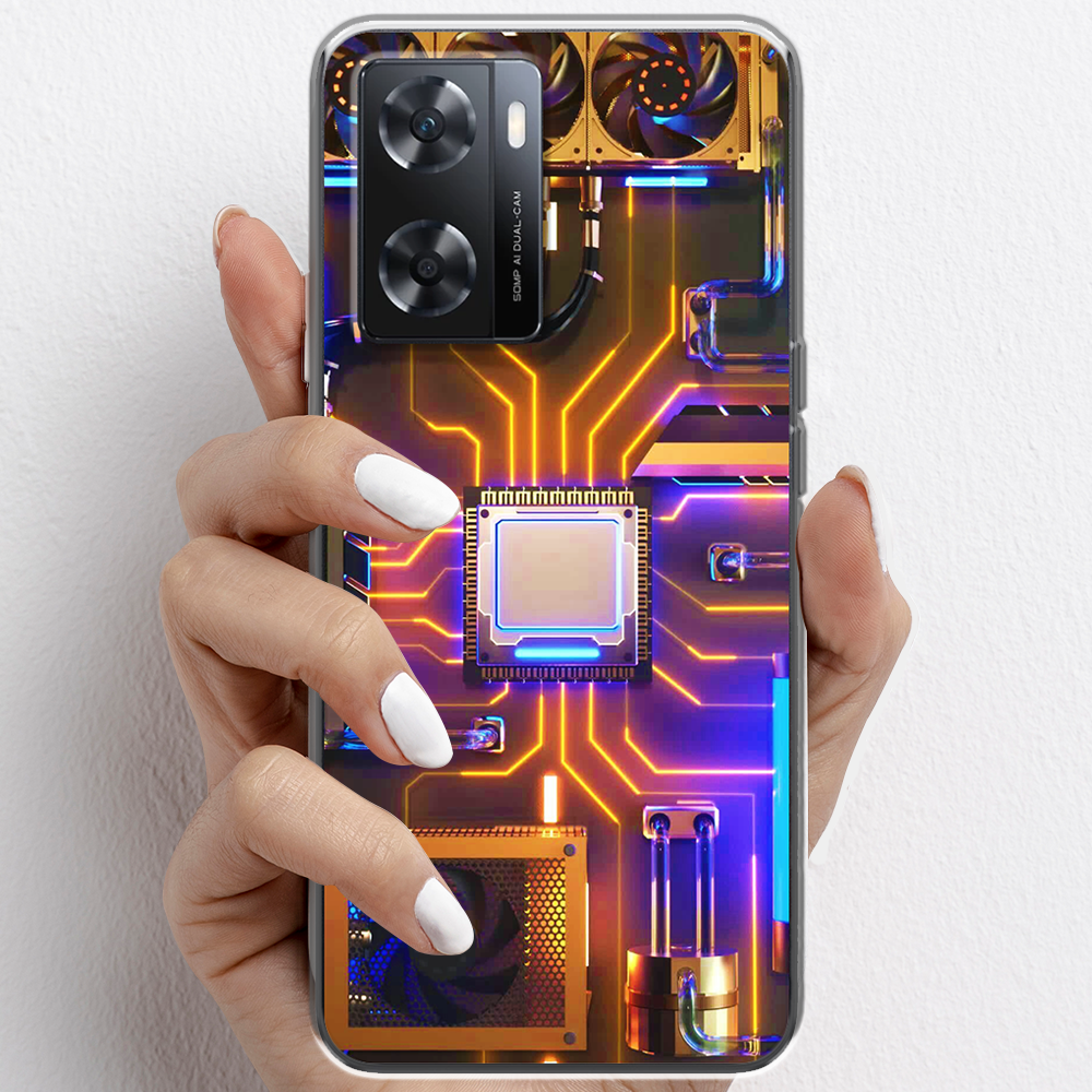 Ốp lưng cho Oppo A77s nhựa TPU mẫu Chip CPU máy tính
