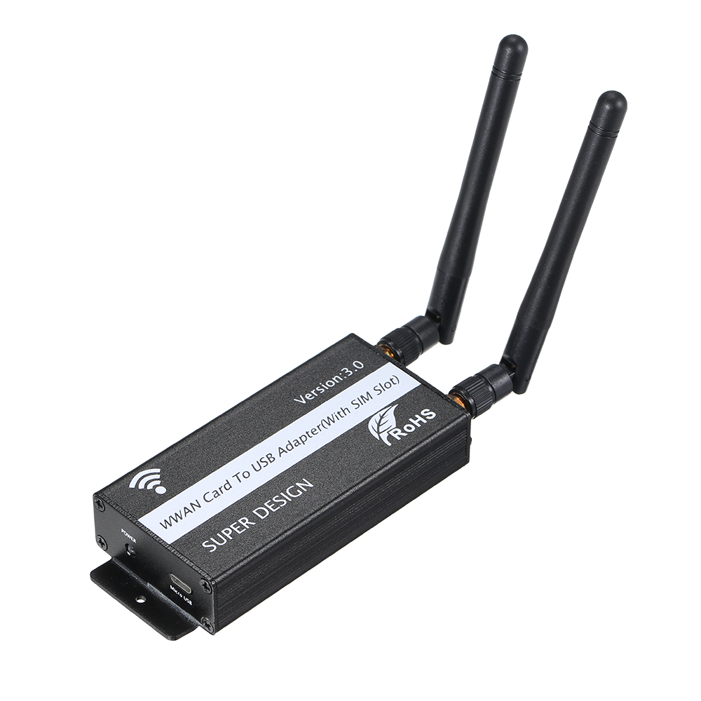 Bộ Chuyển Đổi Thẻ Wwan Sang USB Có Khe Cắm Thẻ Sim Với Cáp Micro USB Female Sang USB 2.0 Male