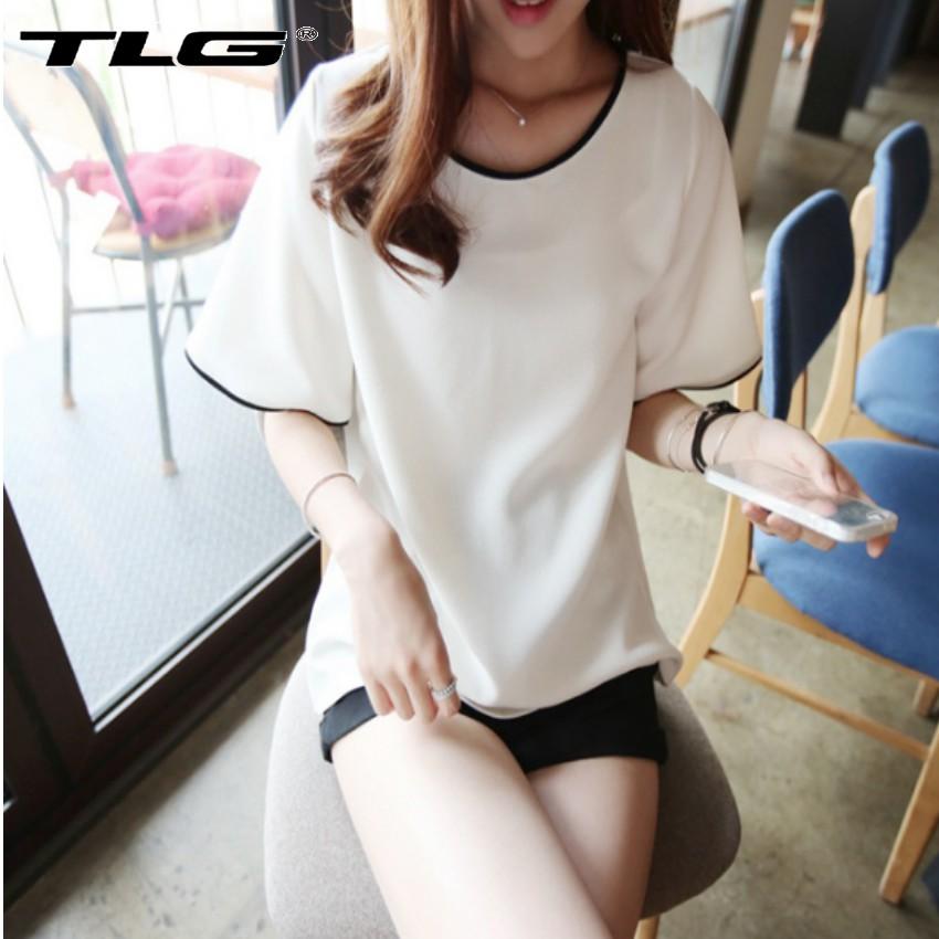 ️️ Áo thun nữ ngắn tay phong cách Hàn Quốc TI 352 1(trắng) tặng 01 bút bi cao cấp TI M 410
