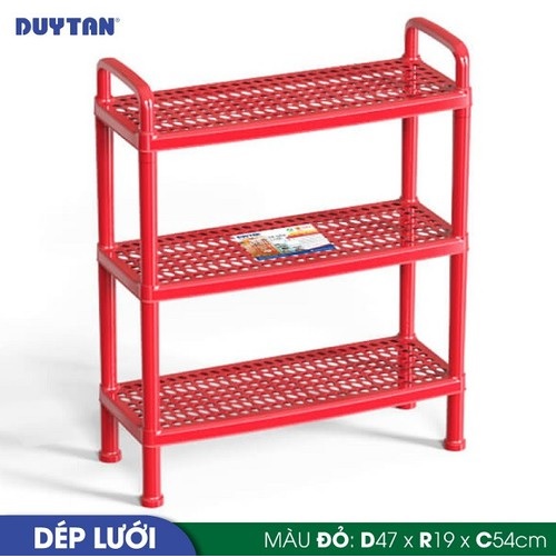 Kệ dép lưới lớn nhựa Duy Tân 3 tầng (47 x 19 x 54 cm) - 03918 - Giao màu ngẫu nhiên - Hàng chính hãng