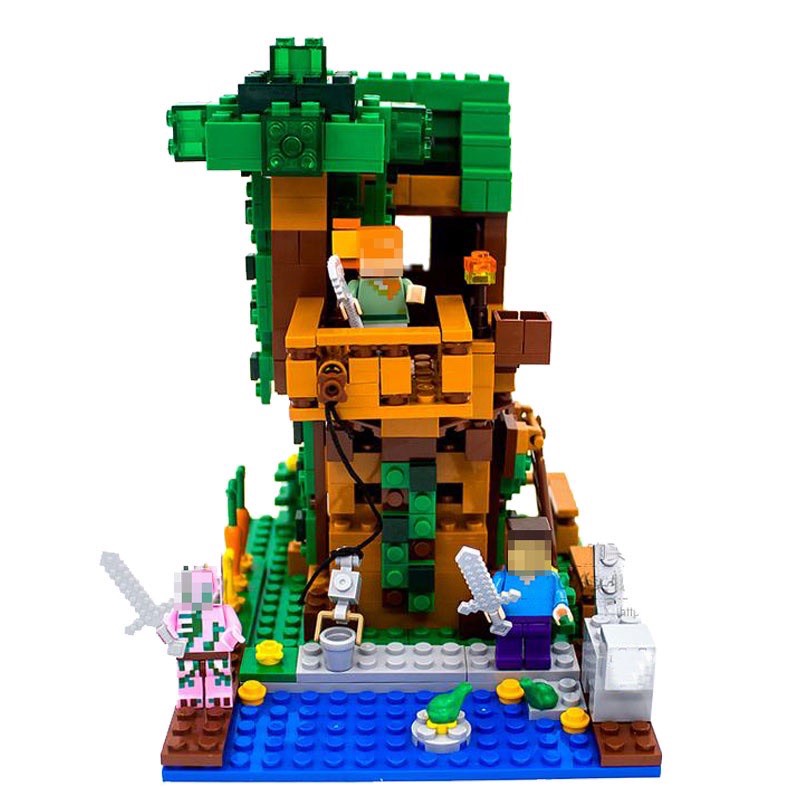 Đồ Chơi Lắp Ráp Lắp Ghép Mô Hình Game Mine craft Chủ Đề Ngôi Nhà Cây Mini
