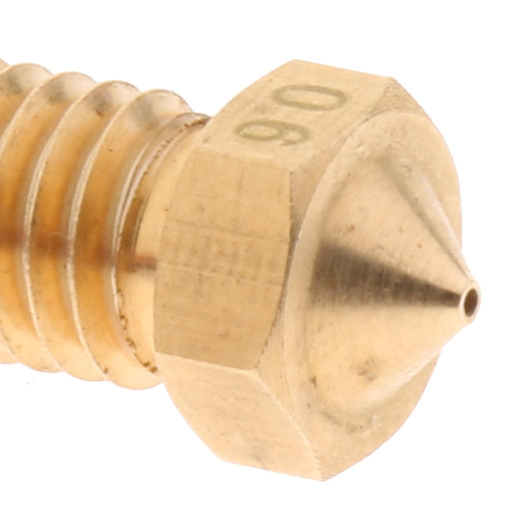 4 Pack 0.6mm 3D Printer Replace Brass 1.75mm Filaments Extruder Nozzle Print Head