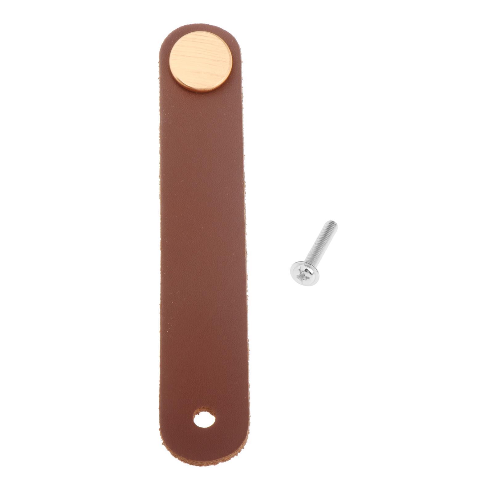 5-23pack Leather Furniture Handle Pull With Screws Cabinet Door Knobs Hardware