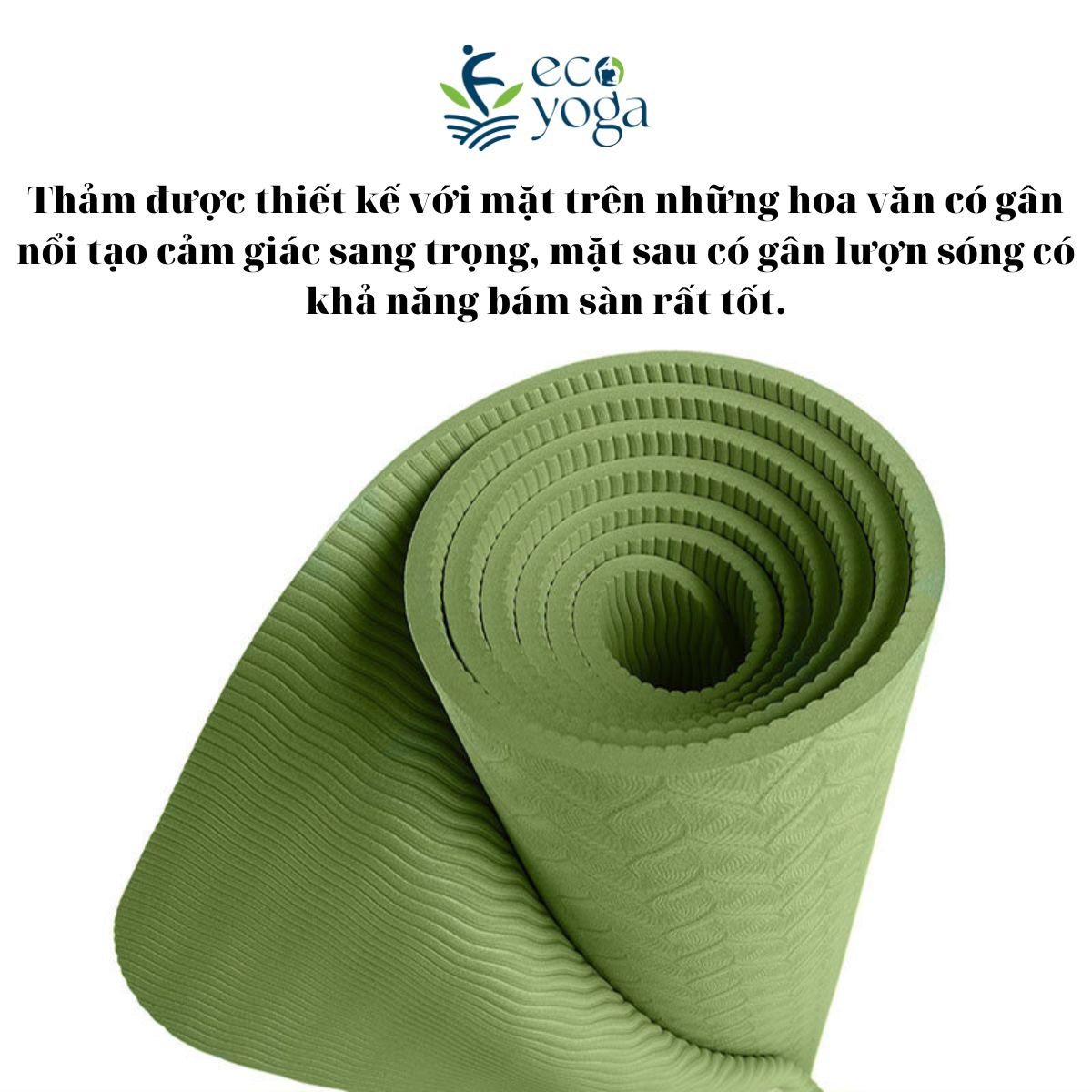 [Tặng Dây Đeo] Thảm Yoga Định Tuyến TPE 1 Lớp 8mm - YOGA QG, Độ Bám Cao, Chống Trơn Trượt, Mềm Mại, Thân Thiện Với Môi Trường, An Toàn Khi Tiếp Xúc Với Da - Hàng chính hãng