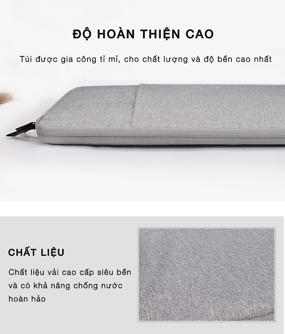 Túi chống sốc Laptop, Túi chống sốc Mac-book cao cấp (nhiều kích thước) - Bảo vệ chống va chạm, Chống thấm nước - Hàng chính hãng VinBuy