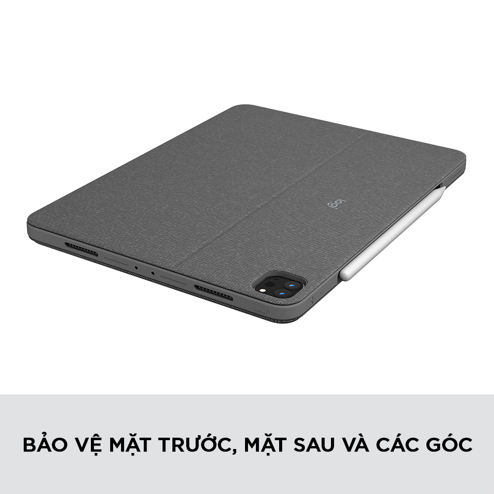 Bao da kèm bàn phím Logitech Combo Touch iPad Pro 11 inch gen 1, 2, 3 - Backlit keys có thể tháo rời, Trackpad siêu nhạy - Hàng chính hãng
