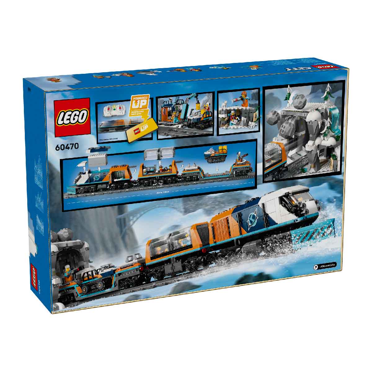 LEGO CITY 60470 Đồ Chơi Lắp Ráp Tàu Lửa Khám Phá Bắc Cực (1517 chi tiết)