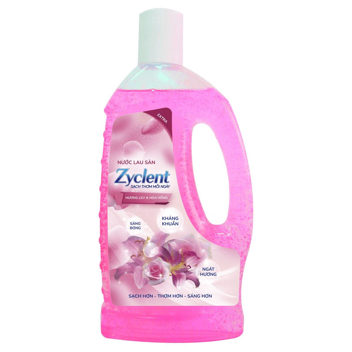 NƯỚC LAU SÀN ZYCLENT EXTRA HƯƠNG LILY & HOA HỒNG - 1KG