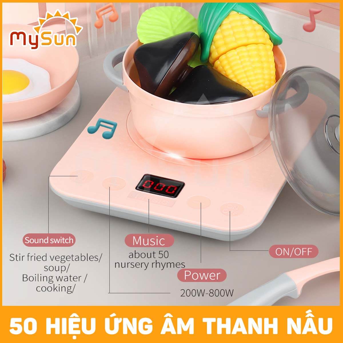 Bộ đồ chơi nấu ăn nhà bếp mini của trẻ em bằng nhựa cho bé gái chơi đồ hàng