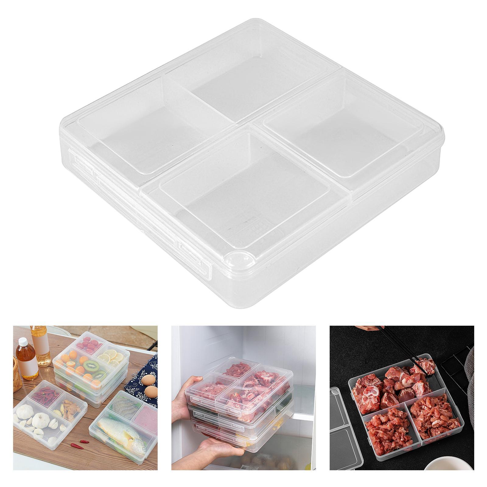 2 Pieces Household Food Fresh Storage Container Stackable for Refrigerator