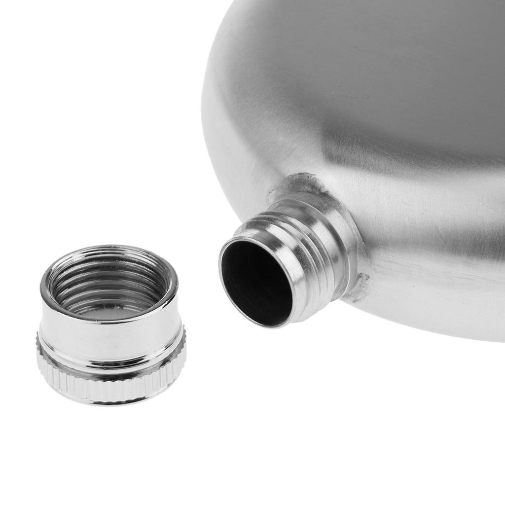 5oz Portable Stainless Steel Liquor Hip Flask Russia Round Flagon Silver