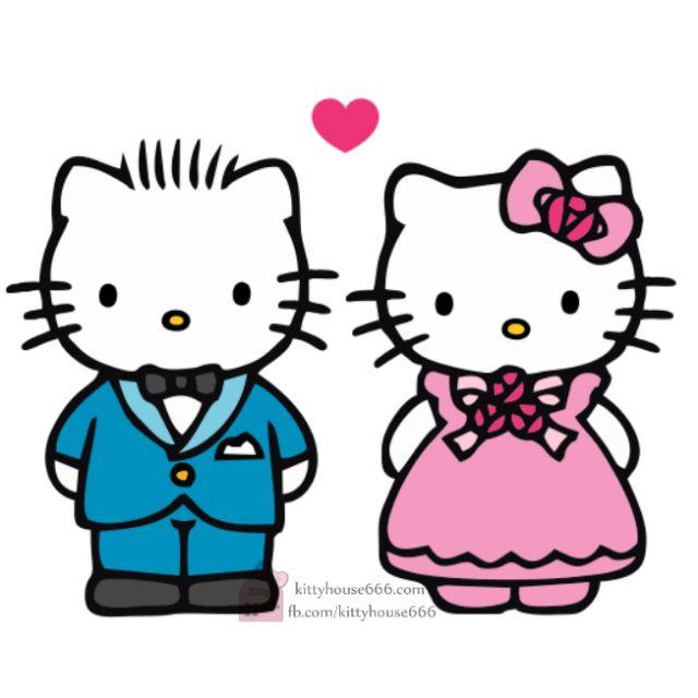 DECAL CẶP KITTY & DANIEL KITTY HOUSE
