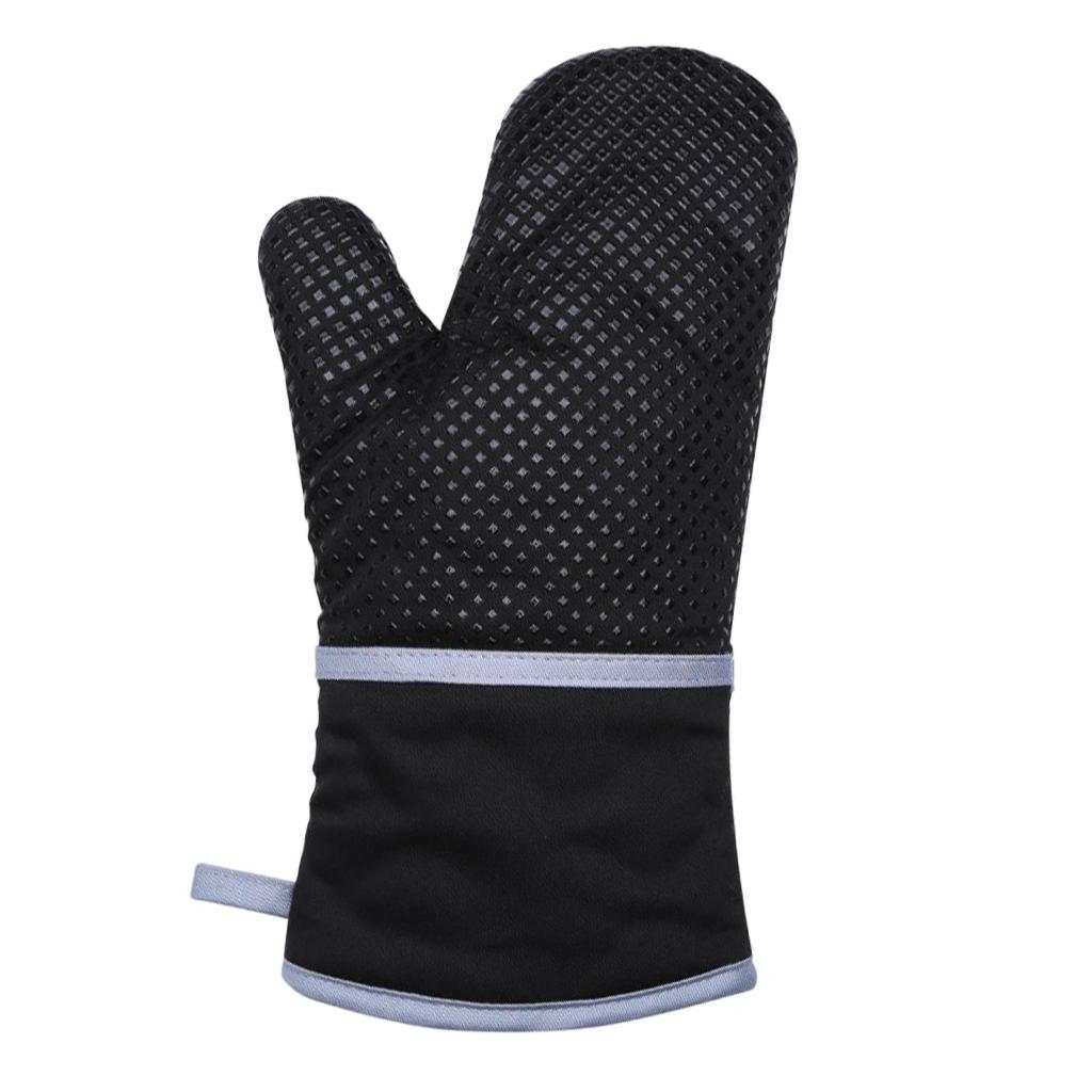 Silicone+Cotton Oven Mitts Heatproof Mitten Kitchen Baking Oven Gloves