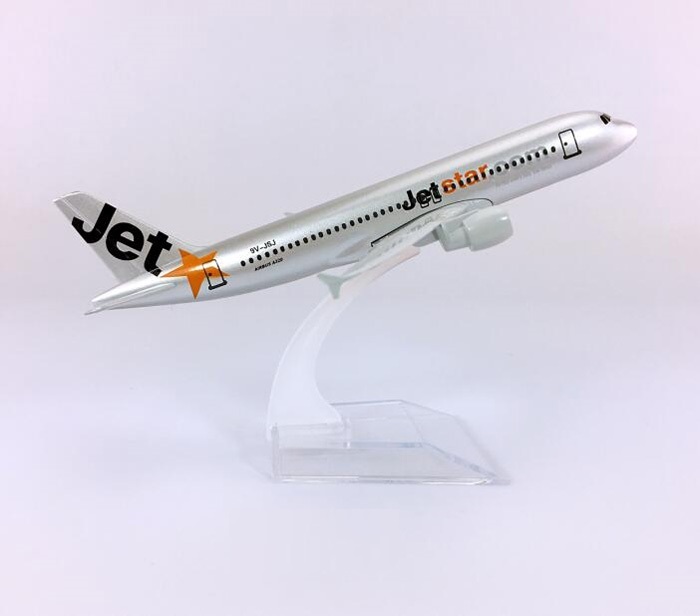 Mô hình máy bay tĩnh Airbus A320 Jetstar 16cm