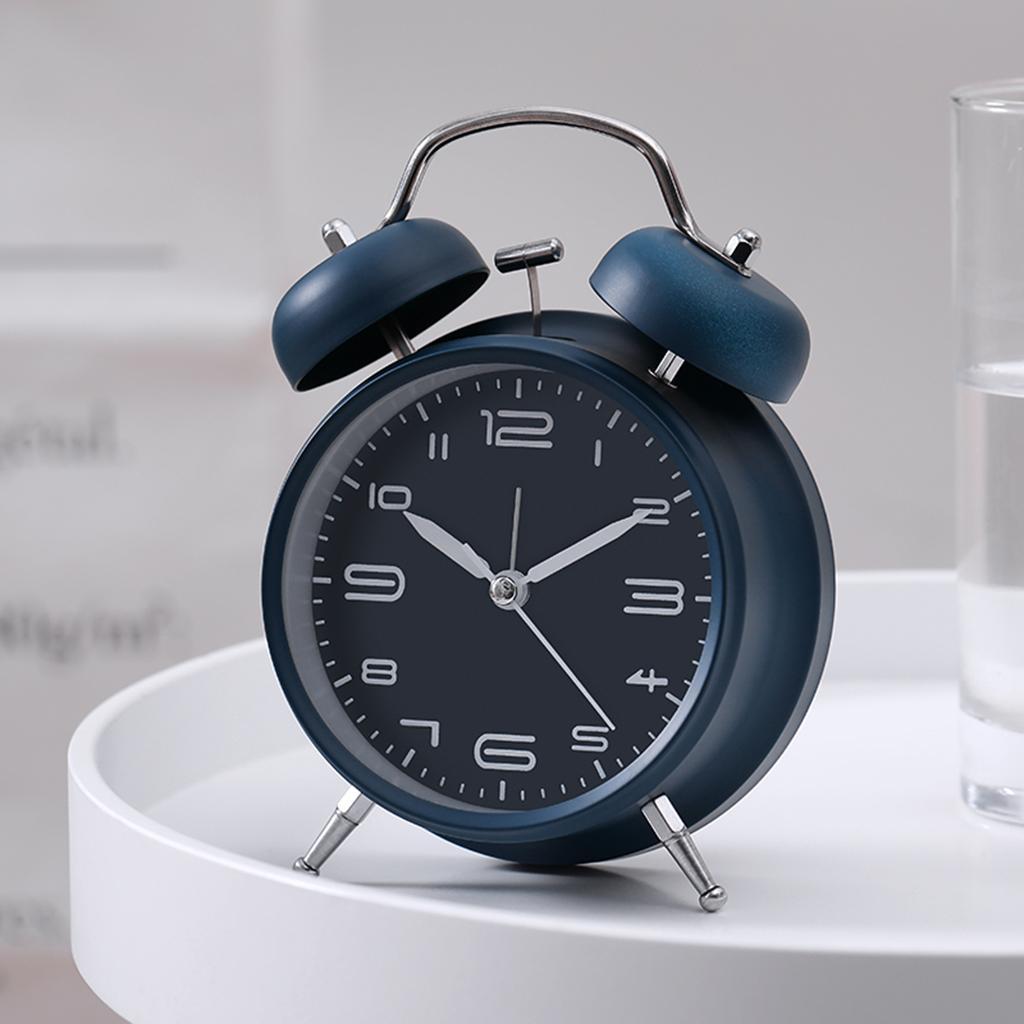 2pcs Alarm Clock Mini Mechanical Wind Up Clock Mute Accurate Display