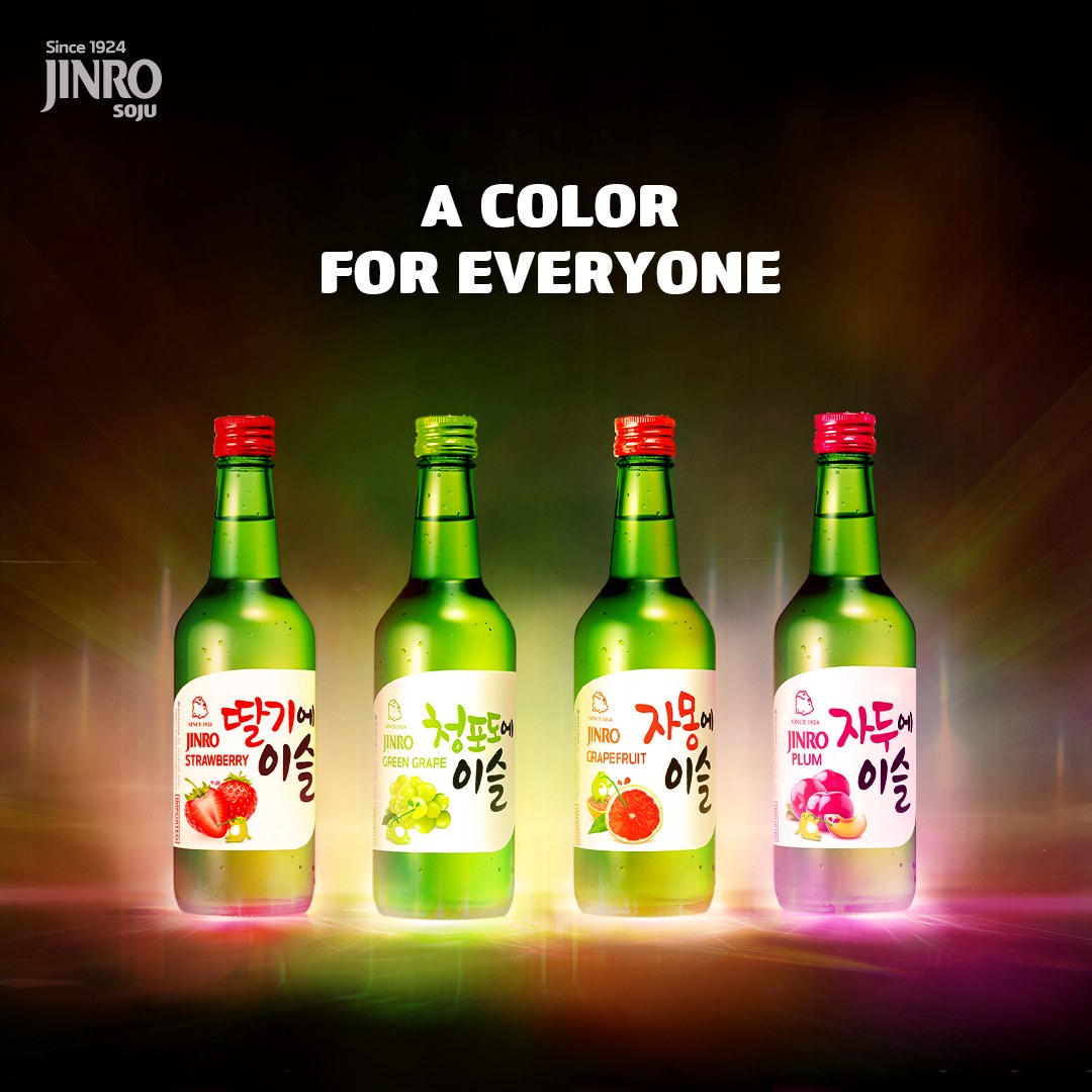 Soju Hàn Quốc JINRO VỊ NHO 360ml - Combo 6 chai