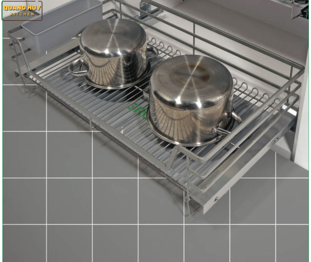 Giá xoong nồi tủ dưới inox sơn Nano bảo hành 10 năm không han gỉ thương hiệu Grob