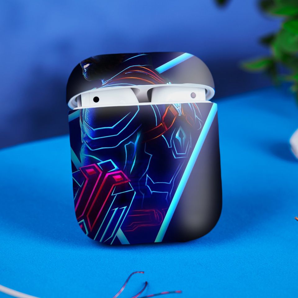 Miếng dán skin chống bẩn cho tai nghe AirPods in hình siêu anh hùng - SAH0042 (bản không dây 1 và 2)