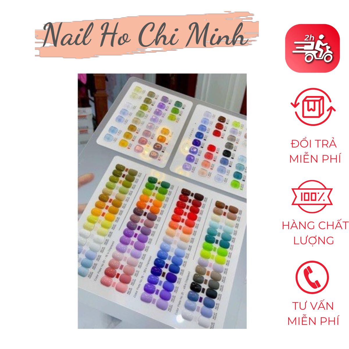 [Sản phẩm mới]Set 60 màu Very Good Nail dòng sơn gel Hàn Quốc phiên chai dài loại 1(tặng bảng màu mica lớn + 2 chai base top)