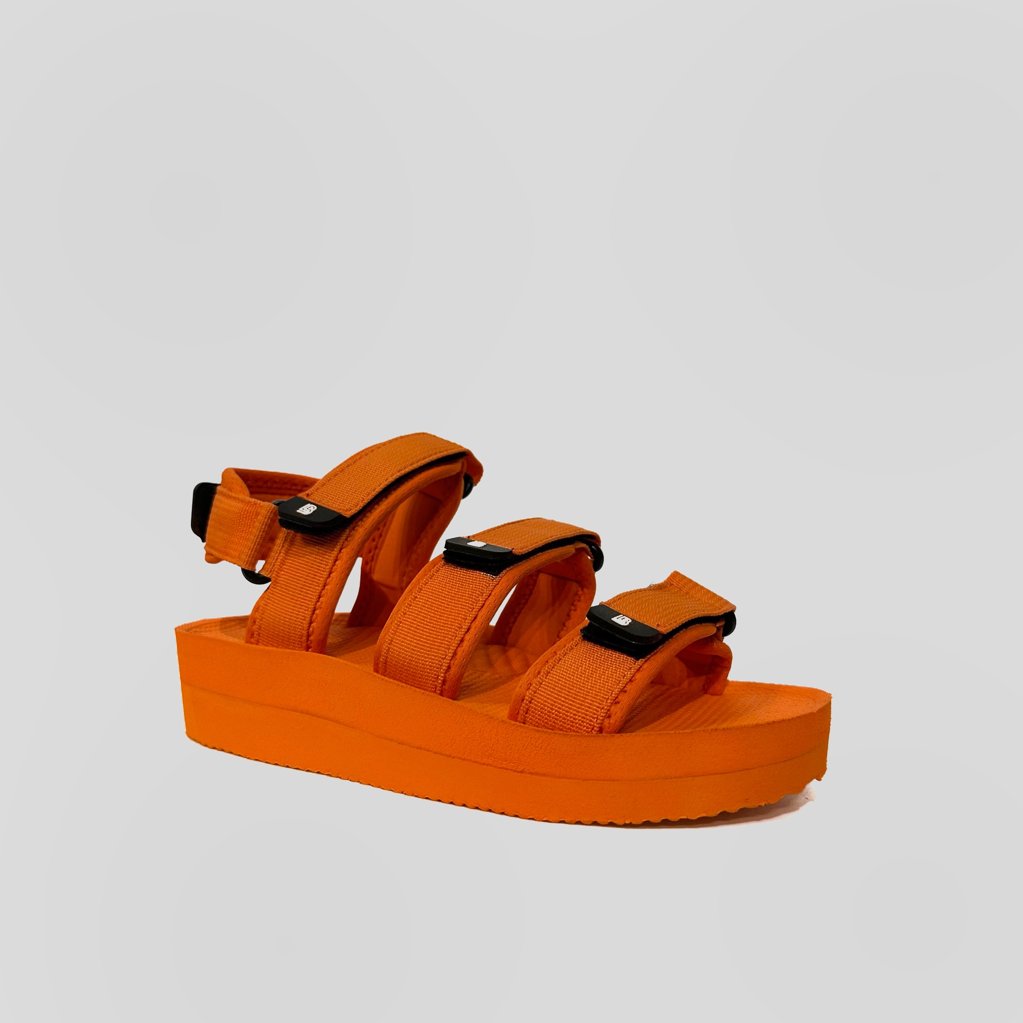 Giày Sandal Nữ The Bily 04W 3 Quai Ngang - Màu Cam BL04WC