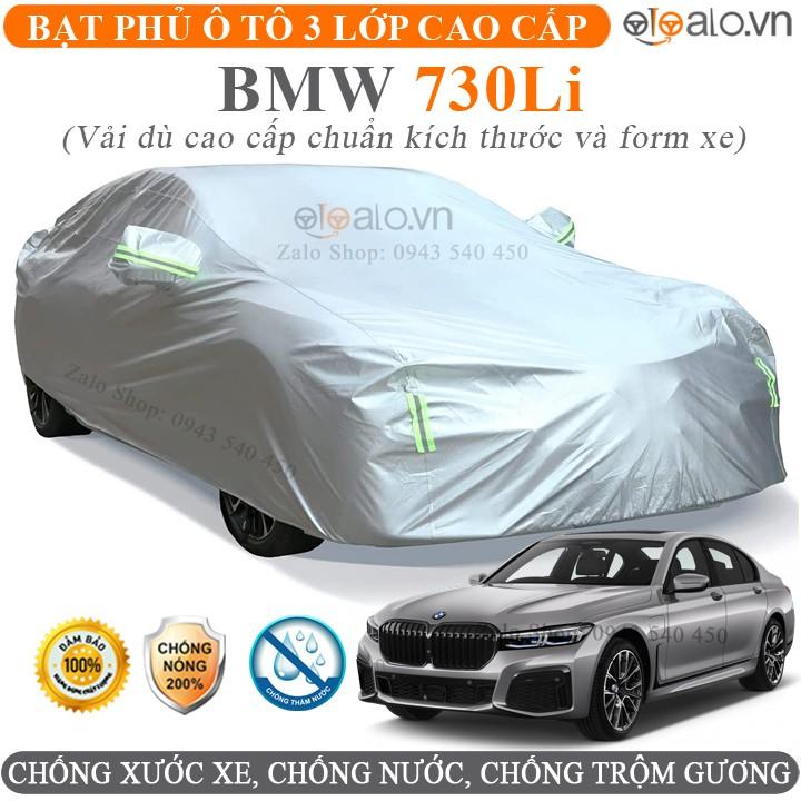 Bạt trùm che phủ xe ô tô BMW 730Li 3 Lớp Cao Cấp Chống Nắng Nóng Chống Nước Chống Cháy Chống Bụi