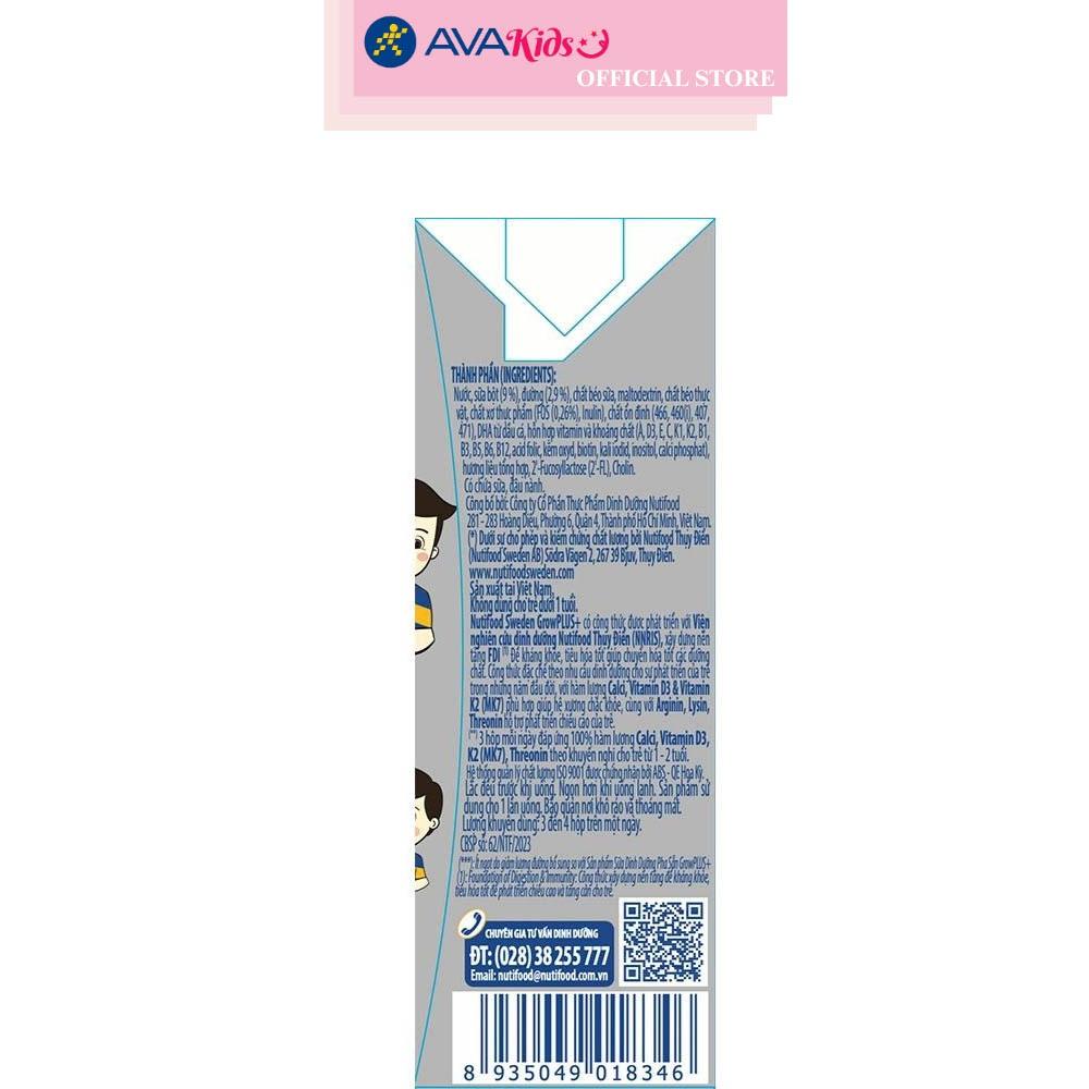 Thùng 48 hộp sữa pha sẵn Nutifood GrowPLUS+ bạc hương vani 110 ml (từ 1 tuổi)