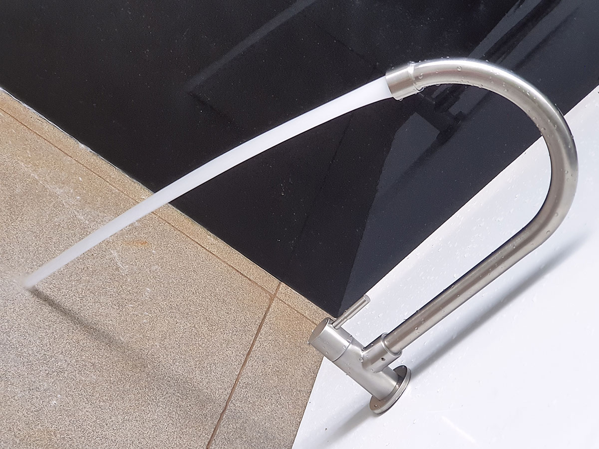 Vòi rửa chén lạnh âm tường Inox SUS 304 Eurolife EL-RC08