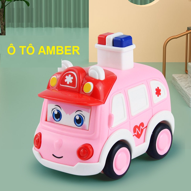 Ô tô đồ chơi xe cứu hộ Poli Car biểu đạt 3 nét mặt khác nhau chạy đà siêu dễ thương cho bé