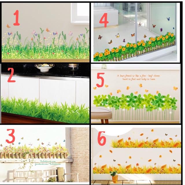 Decal trang trí tường - Nhiều Mẫu CHÂN TƯỜNG