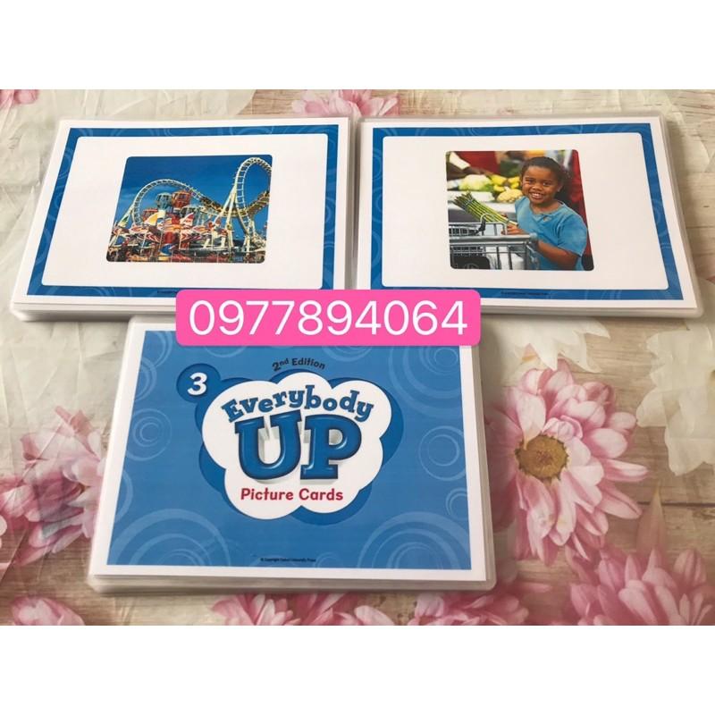 Thẻ Flashcards Tiếng Anh Everybody up 3 ép plastics bền đẹp