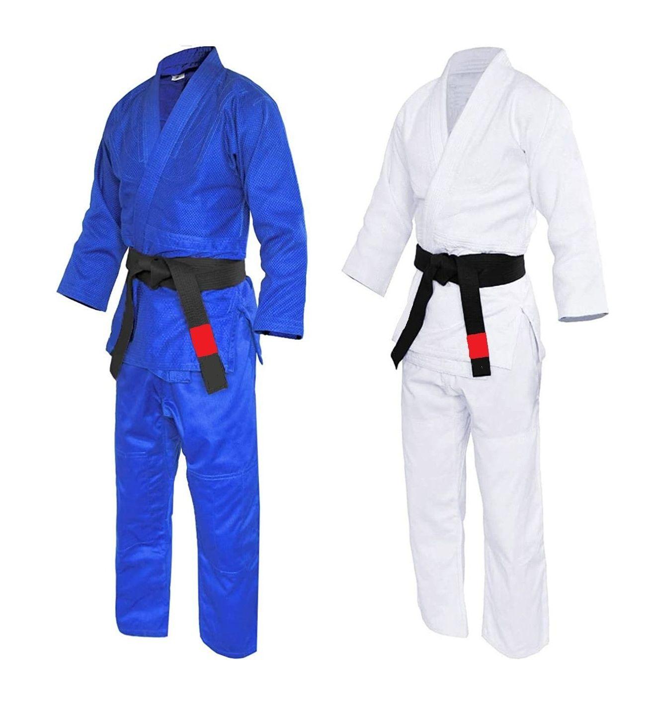 Tafon 450gsm Tops 240gsm quần Judo Gi đồng phục đồng phục Bleach Kimono Dệt D Color: Blue Size: XL-170CM