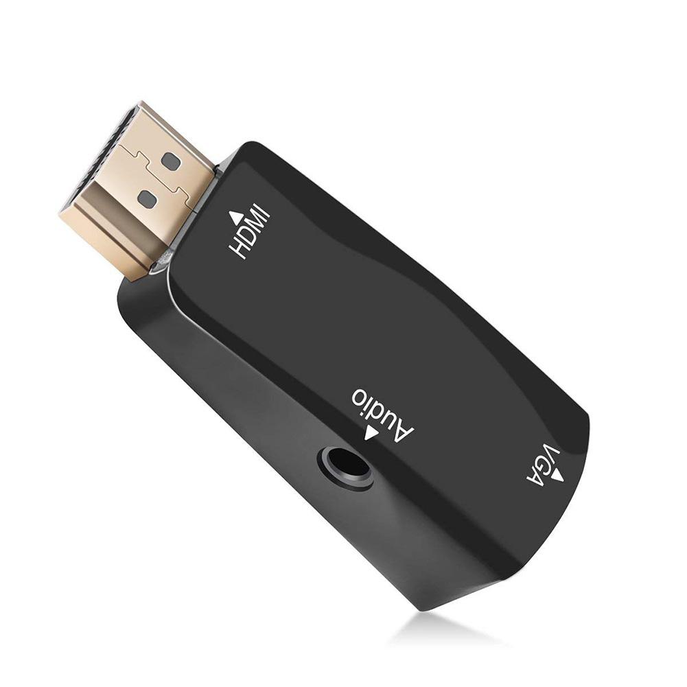 Bộ Chuyển Đổi HDMI Sang VGA Và Giắc Cắm Âm Thanh - Đen