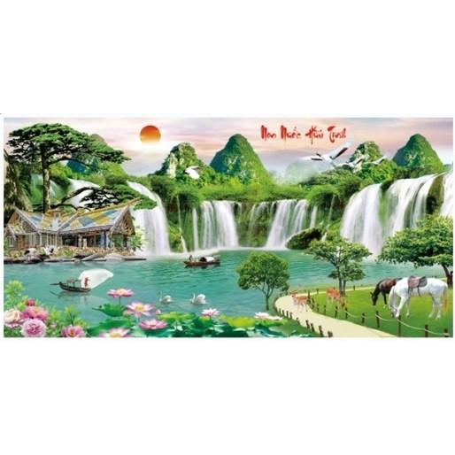 Tranh đính đá Non nước hữu tình - LV302