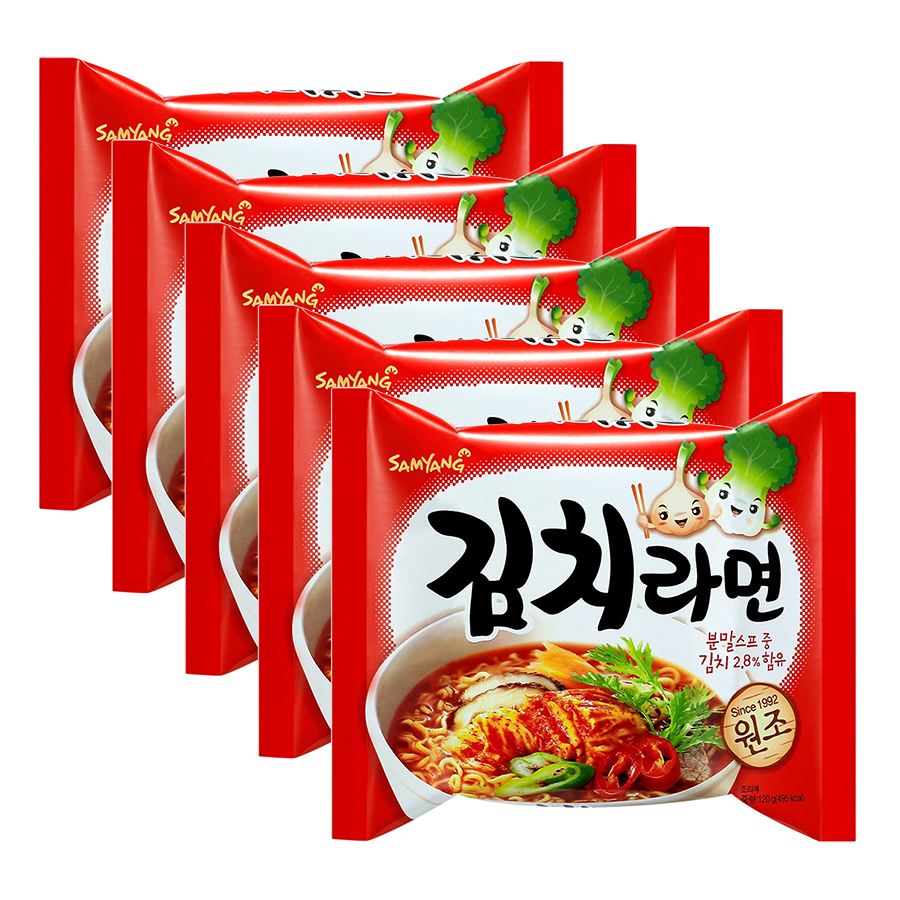 Combo 5 Gói Mì Kim Chi Samyang (120g / Gói)