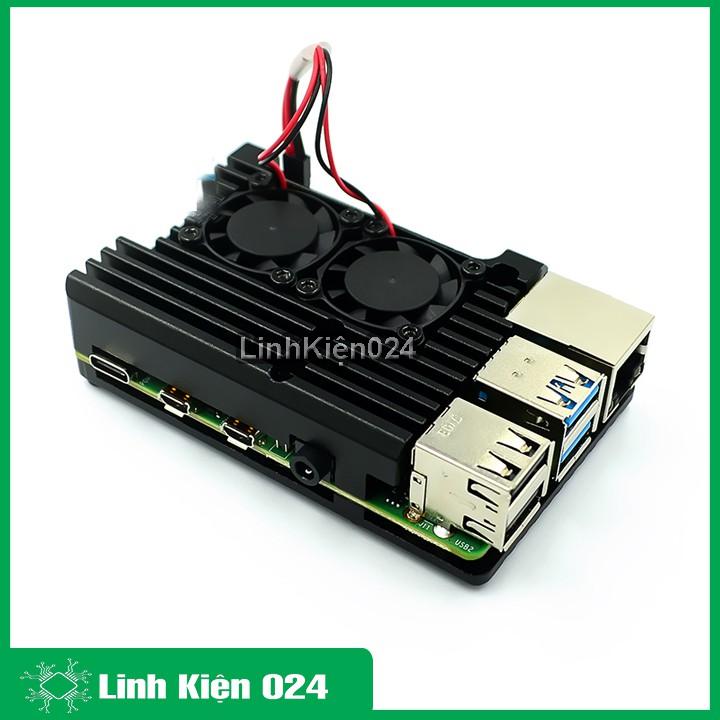 Vỏ Nhôm Tản Nhiệt Raspberry Pi 4 Model B Kèm Quạt Tản Nhiệt