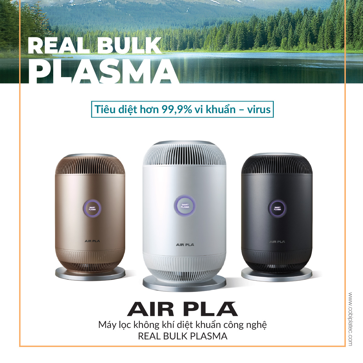 Máy lọc không khí và diệt khuẩn Air Pla hàng chính hãng nhập khẩu Cobi Platec