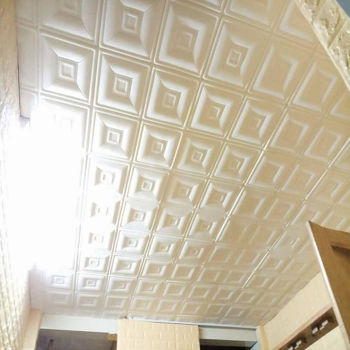 Bộ 10 Tấm Xốp Dán Tường Da Ô Vuông, Da P3