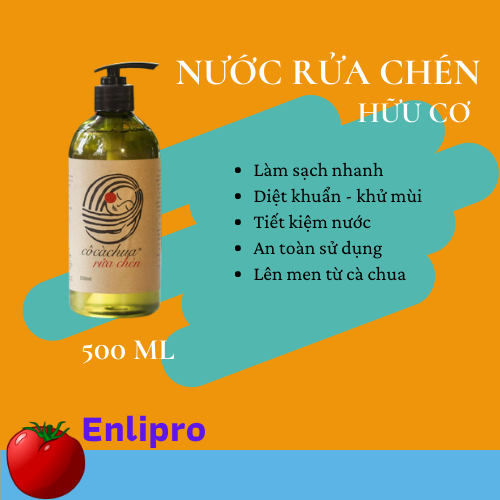 NƯỚC RỬA CHÉN ORGANIC – KHÔNG HÓA CHẤT CÔ CÀ CHUA 500ml