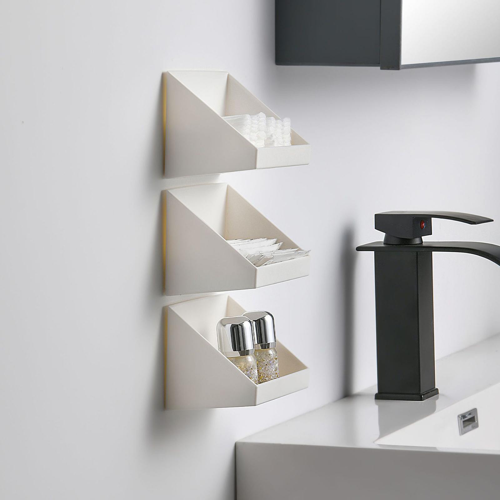 Floating Shelves Organizer Bevel Container for Lip Glaze Lipstick Office