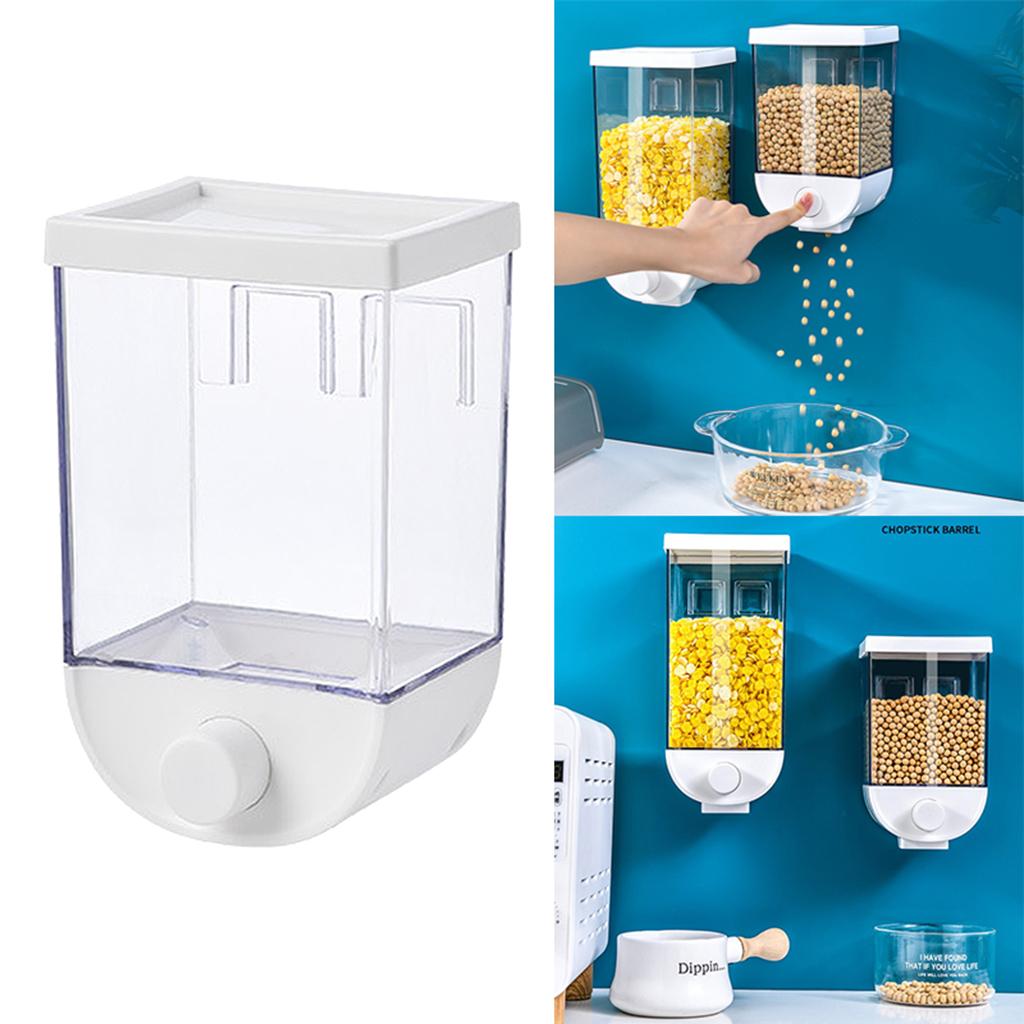 Wall Mount 1000ml Kitchen Food Dispenser Food-grade Storage Box