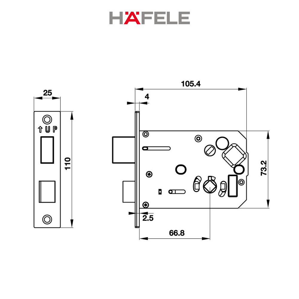 Khóa điện tử Hafele EL7800-TCS - 912.05.763 Xuất xứ Hàn Quốc (Hàng chính hãng)